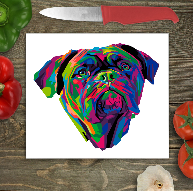 Boxer Dog Glass Chopping Board, Boxer Dog Glass Chopping Board, - Click Image to Close